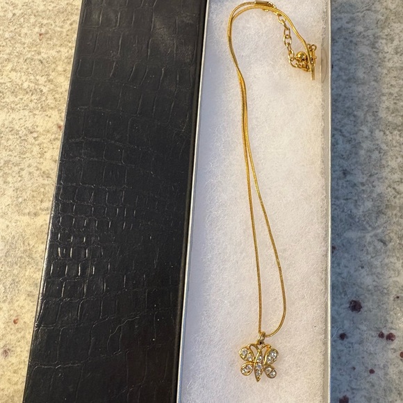 Monet Jewelry - 2000s Gold Butterfly Necklace
